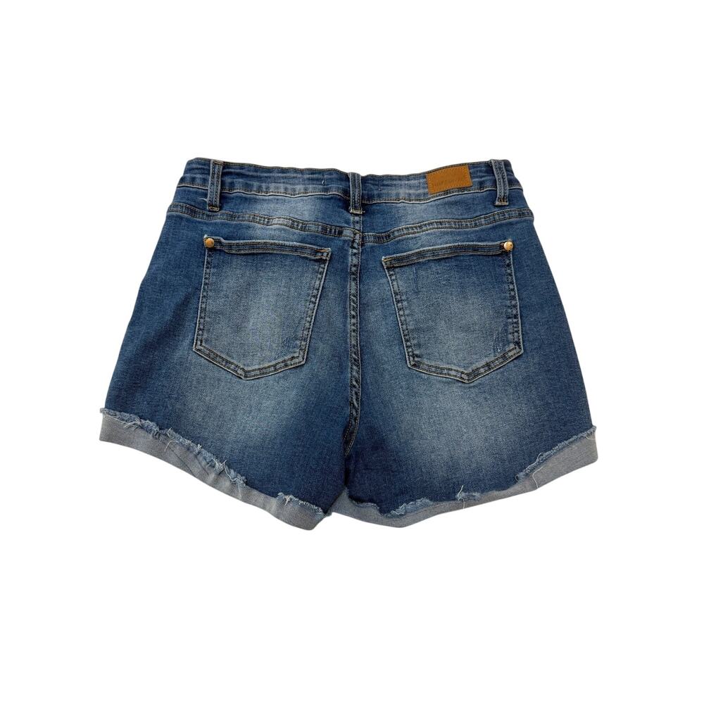 Judy Blue Los Angeles 29 stretch cuffed raw hem jean shorts SH 2991